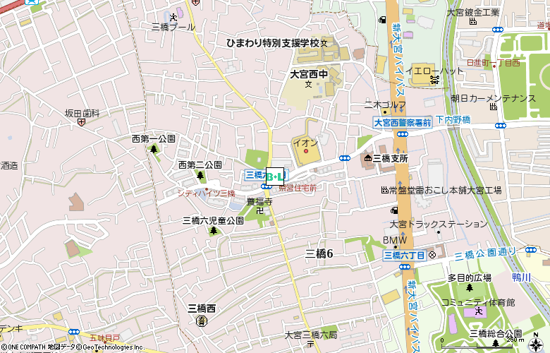 三橋コンタク堂付近の地図